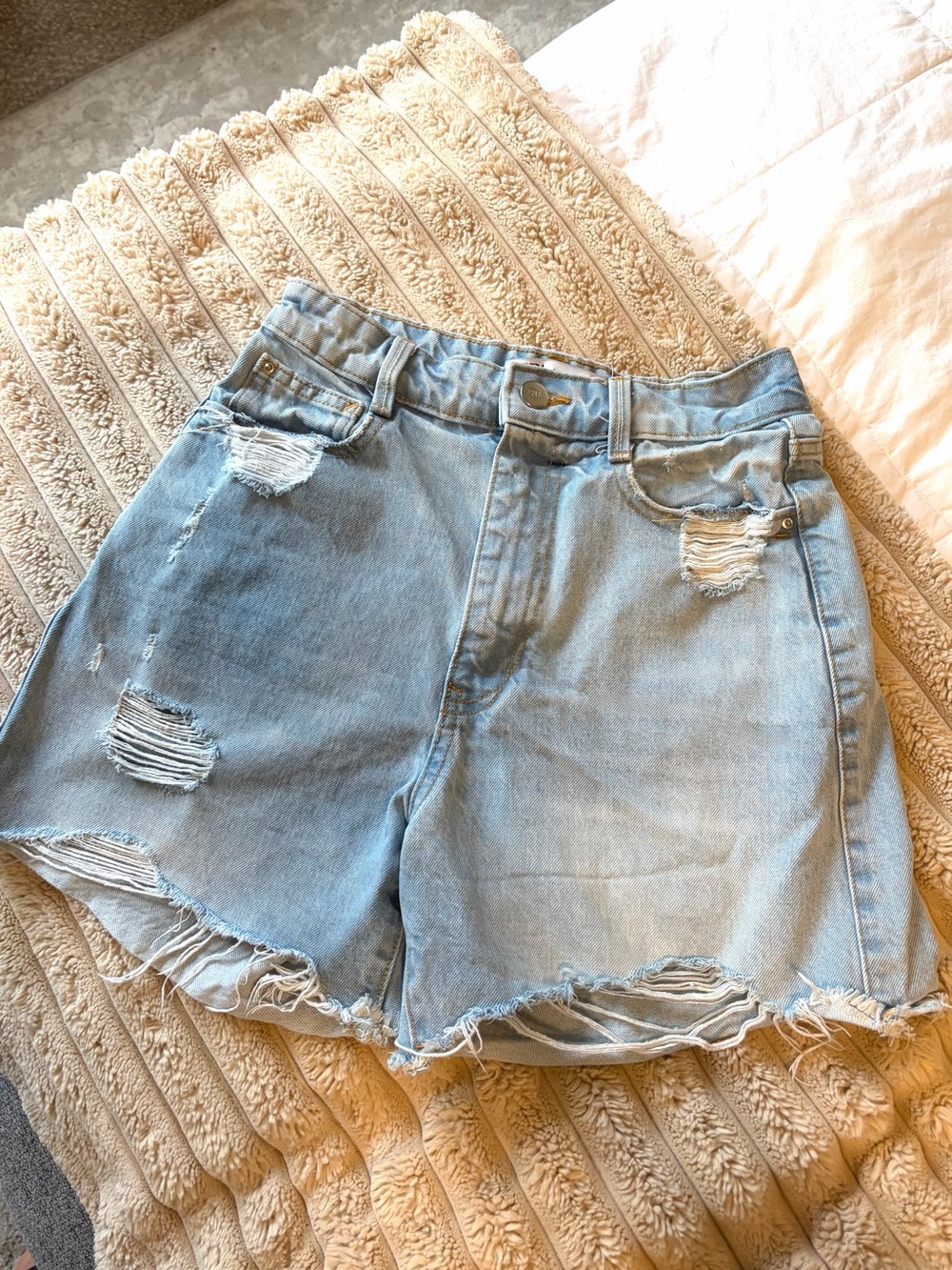 Zara Light Blue Denim Shorts
